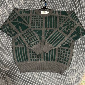 🔥🔥 INTERNATIONAL ROUGH CUT “Coogi” Style Heavy Crewneck Sweater - Excellent‎